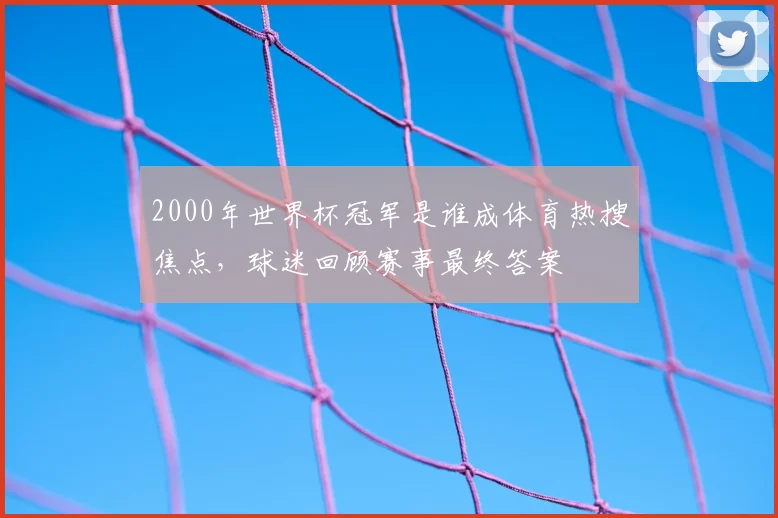 2000年世界杯冠军是谁成体育热搜焦点,球迷回顾赛事最终答案